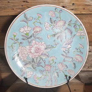 JCPenny Exclusive Chinouserie Oriental Plate - Birds & Flowers - Hand Painted